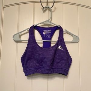 Purple Adidas sports bra